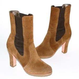 Talbots Tan Suede Heeled Boots
